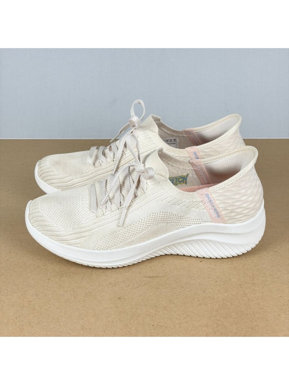 Skechers Slip-Ins Ultra Flex 3.0 Casual Shoes Womens 9 Natural Memory Foam